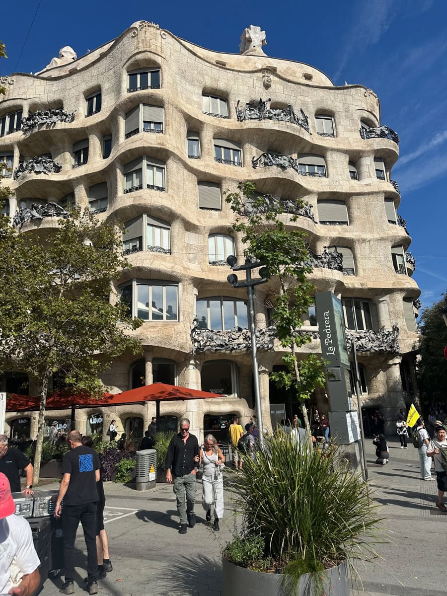 La Pedrera, a modernist apartment building in Barcelona, Spain.