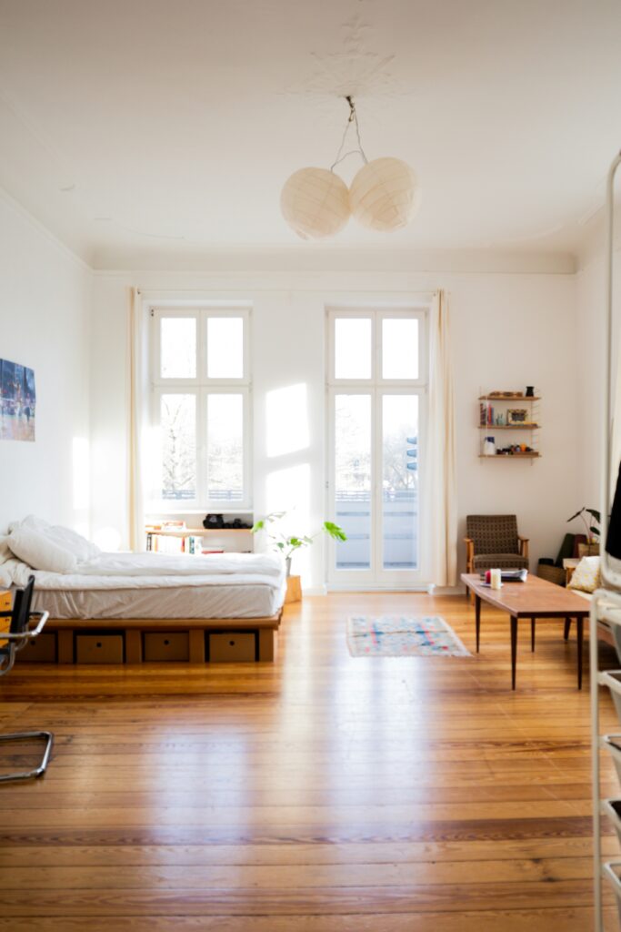 Indoor view of Altbau apartment (Wohnung) in Berlin