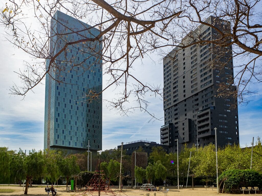 New Residential Blocks of Flats in Poblenou, Barcelona.