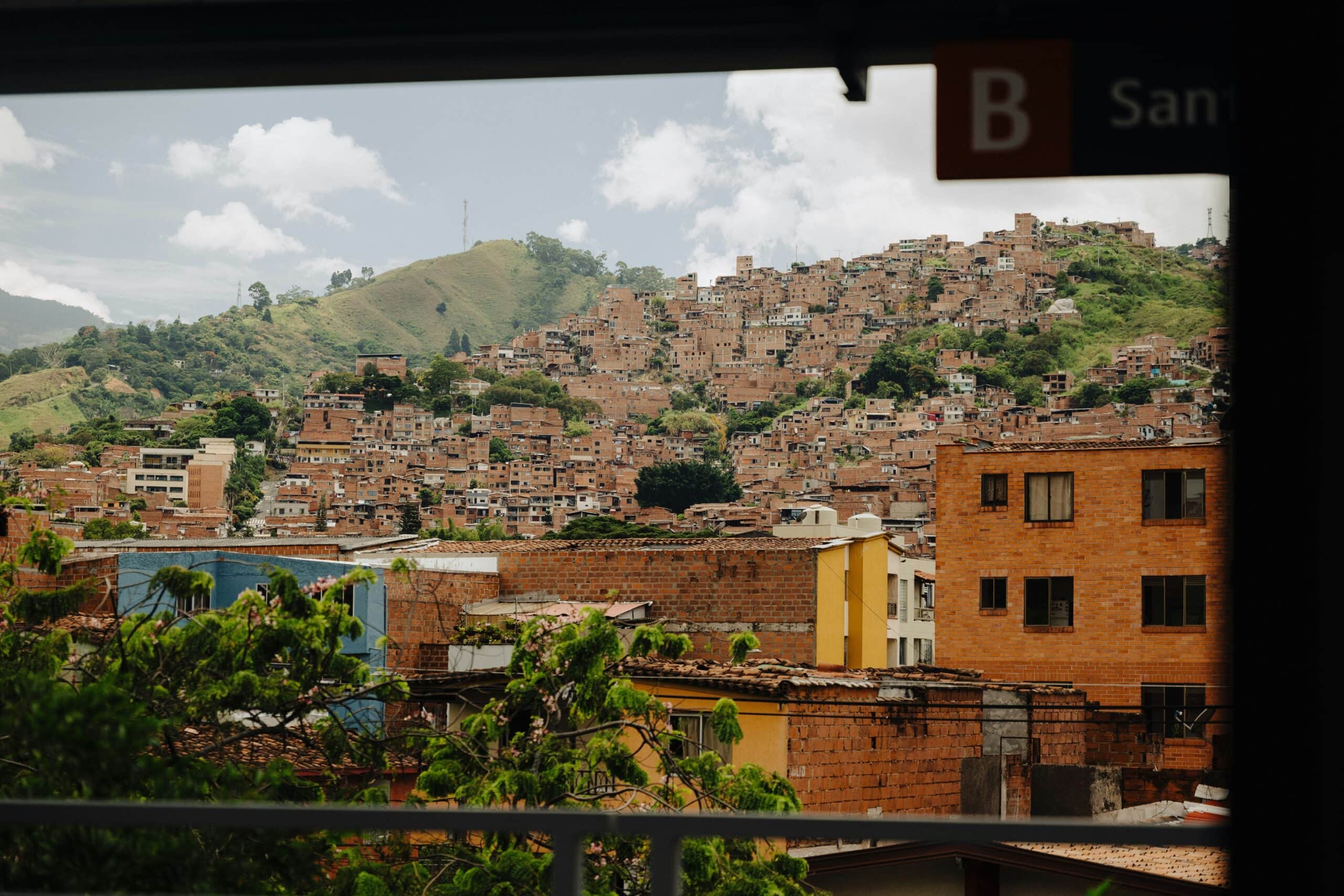 Residential housing in Medellin on a hillside