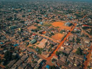 Aerial view of Accra