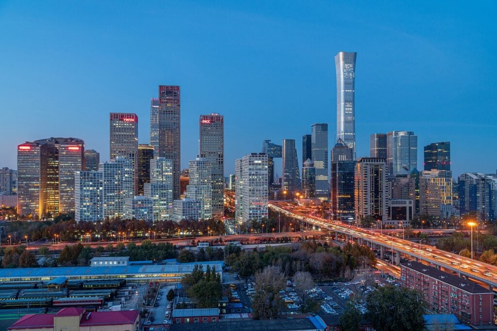 View of skyline of Beijing in China