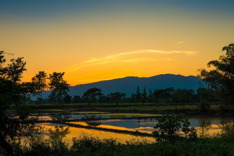 Sunset view of mountain in Chiang Mai, Thailand