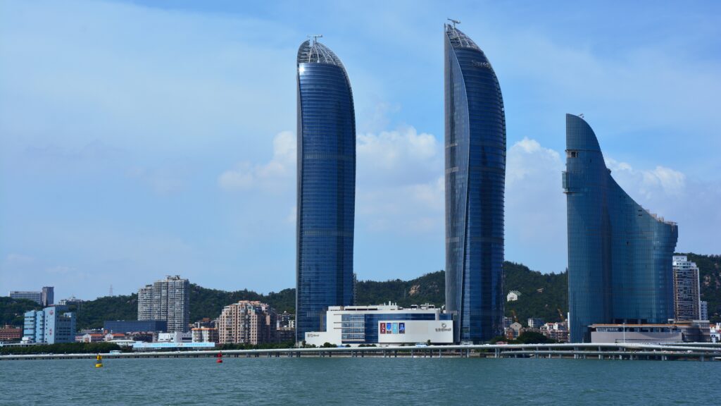 Ximane twin towers view