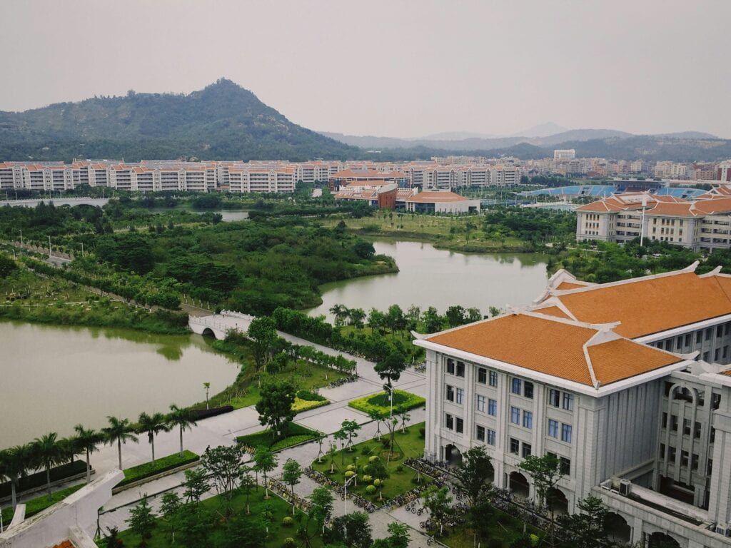 Rooftop view of Xiamen from the Xiamen University