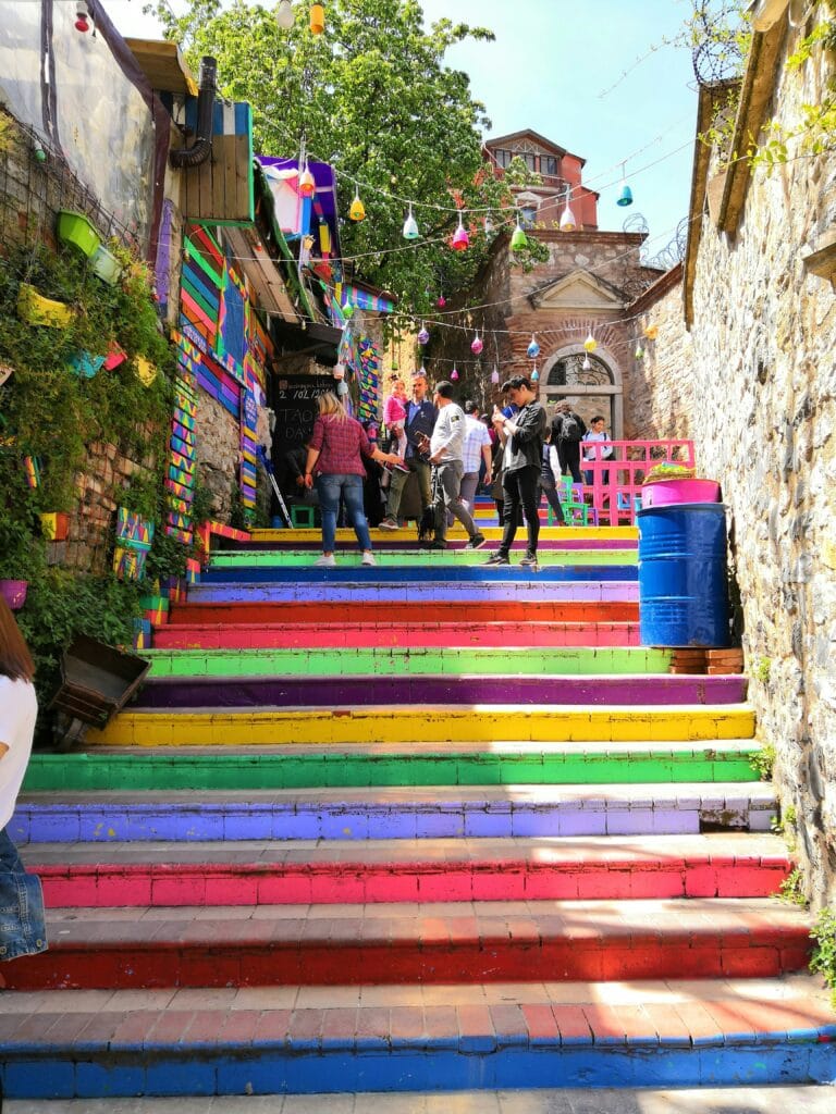 Cute street in Istanbul., Turkey