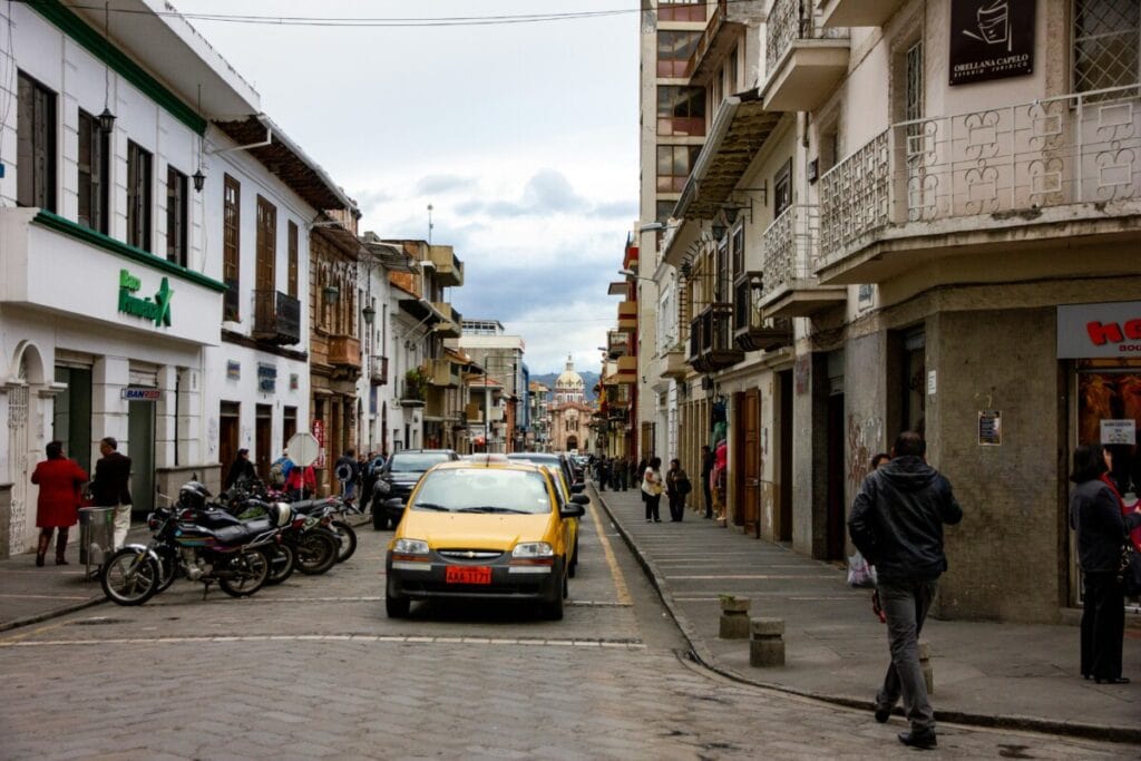 Street in Cuenca, Ecuador