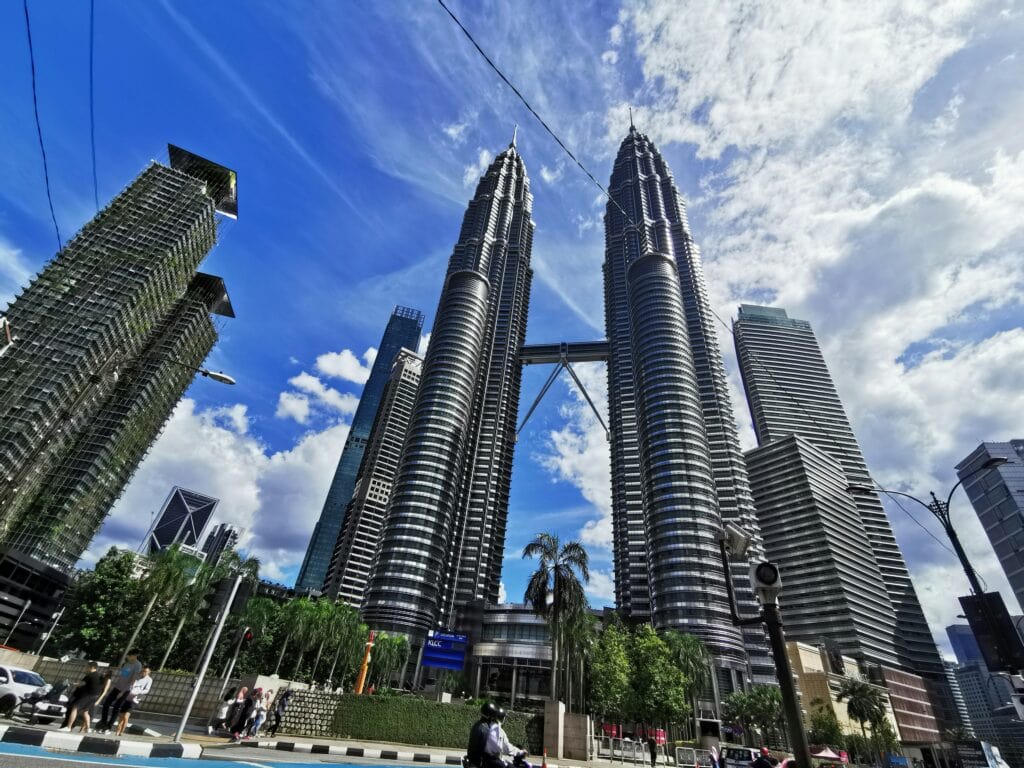 Kuala Lumpur with view of Petronas Twin Towers