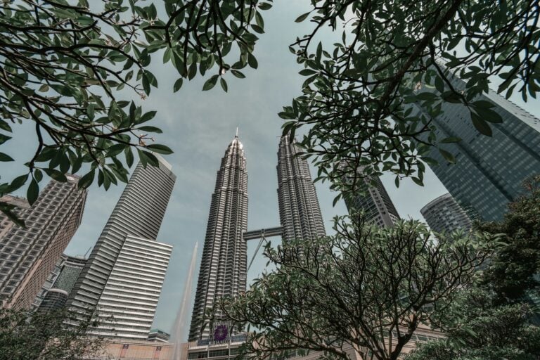 Petronas Twin Towers in the city of Kuala Lumpur, Malaysia.