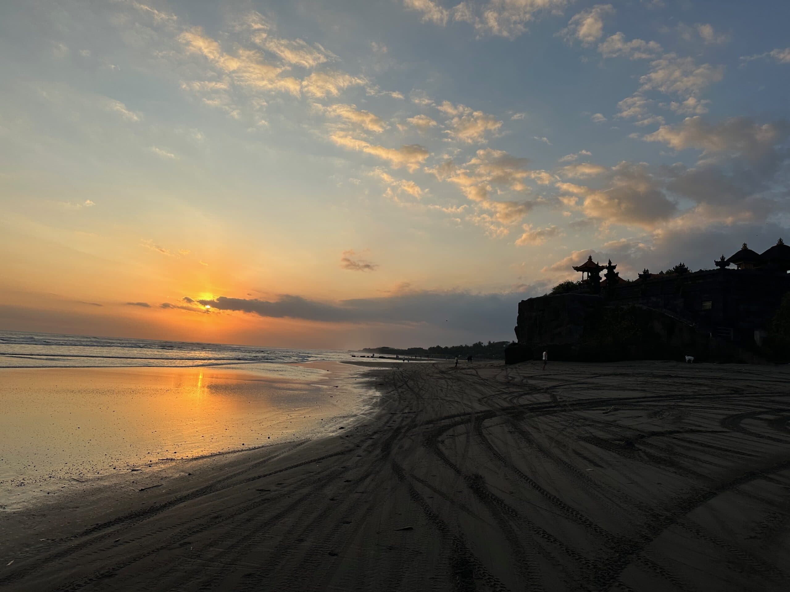 Sunset view of beach in Bali, Indonesia.